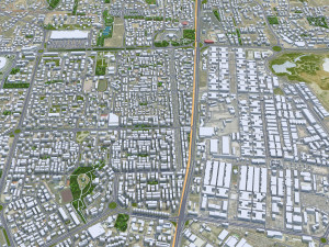 Konya city Turkey 30km 3D Model