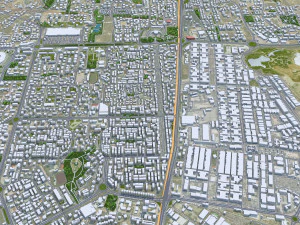 Konya city Turkey 30km 3D Model