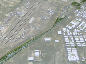 Konya city Turkey 30km 3D Model