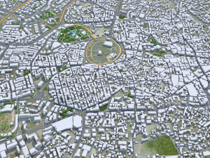 Konya city Turkey 30km 3D Model