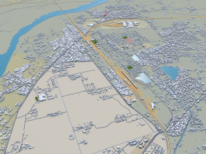 Kota city Rajasthan India 20km Modelo 3D
