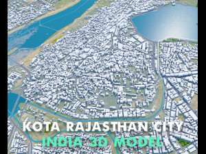 Kota city Rajasthan India 20km Modelo 3D