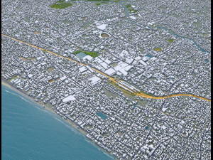 Kozhikode city Kerala India 35km 3D 模型