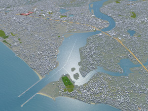 Kozhikode city Kerala India 35km 3D 模型