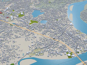 Kozhikode city Kerala India 35km 3D Model