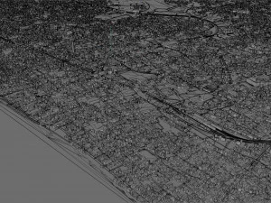 Kozhikode city Kerala India 35km 3D Model