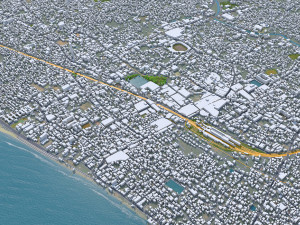 Kozhikode city Kerala India 35km 3D 模型