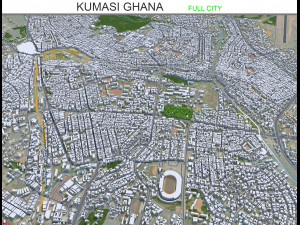 Kumasi city Ghana 45km 3D 模型