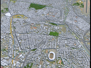 Kumasi city Ghana 45km Modelo 3D