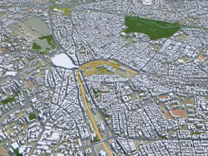 Kumasi city Ghana 45km Modelo 3D