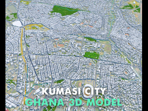 Kumasi city Ghana 45km Modelo 3D