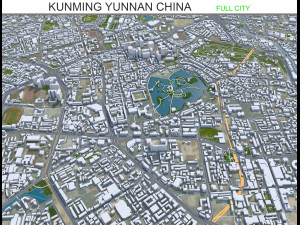 Kunming city Yunnan China 110km Modello 3D