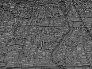 Kunming city Yunnan China 110km 3D मॉडल