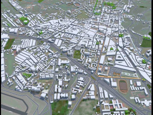 La Laguna city Spain 15km 3D Model