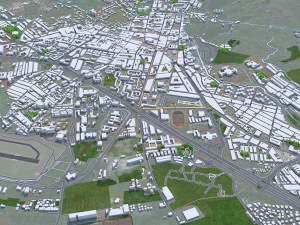 La Laguna city Spain 15km 3D Model