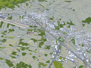La Laguna city Spain 15km 3D 모델