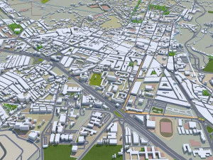 La Laguna city Spain 15km 3D Model