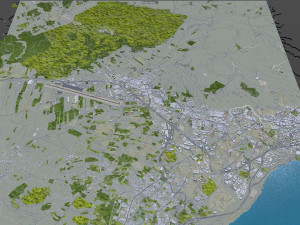 La Laguna city Spain 15km 3D 모델