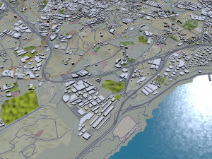 La Laguna city Spain 15km 3D 모델