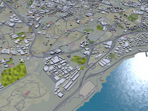 La Laguna city Spain 15km 3D Model
