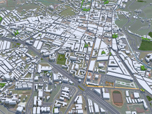 La Laguna city Spain 15km 3D 모델