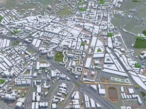 La Laguna city Spain 15km 3D Model