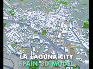 La Laguna city Spain 15km 3D 모델