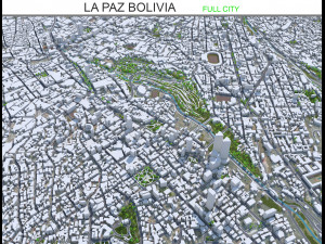 La Paz city Bolivia 35km 3D Model