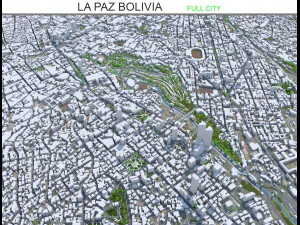 La Paz Stadt Bolivien 35 km 3D Modell