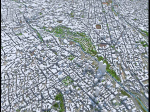 La Paz city Bolivia 35km 3D Model