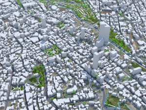 La Paz city Bolivia 35km 3D मॉडल
