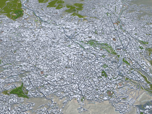 La Paz city Bolivia 35km 3D मॉडल