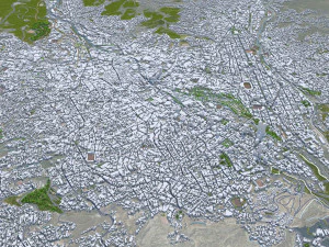 La Paz city Bolivia 35km 3D Model