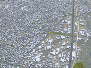 La Paz city Bolivia 35km 3D मॉडल