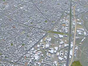 La Paz city Bolivia 35km 3D Model