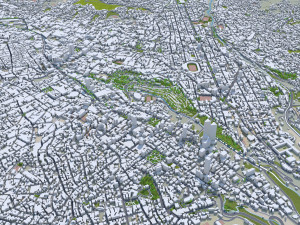 La Paz city Bolivia 35km 3D मॉडल