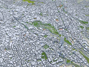 La Paz city Bolivia 35km 3D Model