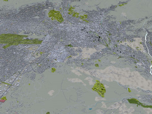 La Paz city Bolivia 35km 3D मॉडल