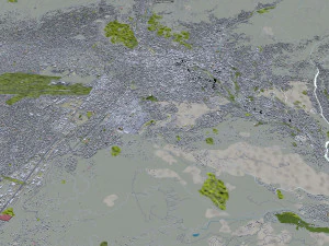La Paz city Bolivia 35km 3D Model