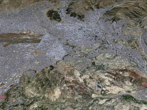 La Paz city Bolivia 35km 3D Model