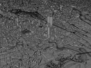La Paz city Bolivia 35km 3D Model