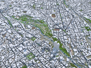 La Paz city Bolivia 35km 3D मॉडल