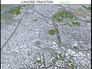 Lahore city Pakistan 50km Model 3D