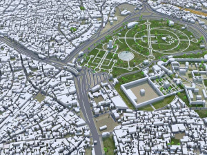 Lahore city Pakistan 50km 3D Model