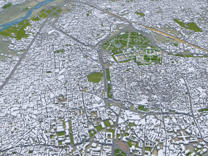Lahore city Pakistan 50km Model 3D