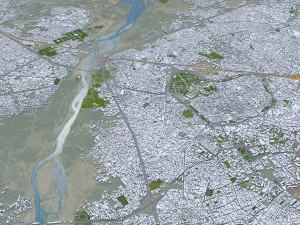 Lahore city Pakistan 50km 3D Model