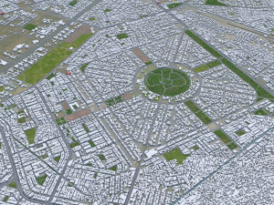 Lahore city Pakistan 50km Model 3D