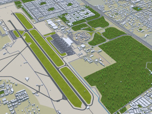 Lahore city Pakistan 50km Model 3D