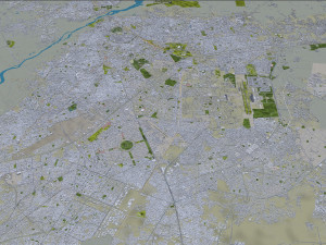 Lahore city Pakistan 50km Model 3D