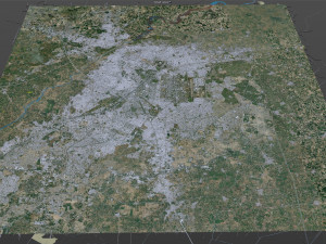 Lahore city Pakistan 50km Model 3D